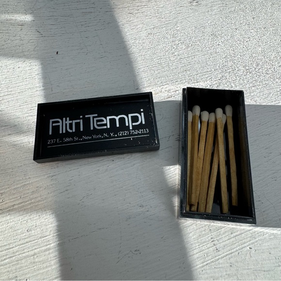 Vintage Match Safe Lacquered Box Art Deco Altri Tempi NYC Italian Restaurant - Picture 8 of 13